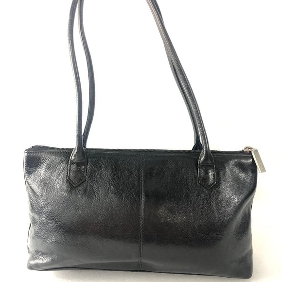 HOBO Handbags - Hobo International Black Leather Double Straps Bag